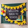 image:imageSumind 2 Pcs Back to School Decorations Banner 7 ft Felt Pencil Bow Garland 3D First Day of School Hanging Backdrop Ornament for Classroom Pencil Teacher Party Decoration Gift98 ftBlue White3 PcsYellow