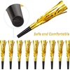 image:imageSumind 24 Pcs Gold and Black Noise Makers Metallic Fringed Party Blowers Horns Whistles Noisemakers Party Favors for Adults Birthday Graduation Sporting Events Celebration Surprise SuppliesGold