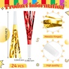 image:imageSumind 24 Pcs Gold and Black Noise Makers Metallic Fringed Party Blowers Horns Whistles Noisemakers Party Favors for Adults Birthday Graduation Sporting Events Celebration Surprise SuppliesMulticolor