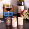 image:imageSumind 24 Pieces Tea Light Wraps Laser Cut Decorative Votive Wraps Paper Candle Holder for LED Battery Tealight Candles for Valentine Birthday Wedding Party Decoration