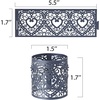 image:imageSumind 24 Pieces Tea Light Wraps Laser Cut Decorative Votive Wraps Paper Candle Holder for LED Battery Tealight Candles for Valentine Birthday Wedding Party Decoration
