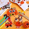 image:imageSumind 24 Sets Fall Leaves Ornaments Decorations Autumn Fall Craft Kit for Kids Sets Owl Cutouts DIY Fun Pumpkin Owl Decoration Home Activities for Birthday Thanksgiving Holiday Classroom Party Favors