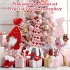 image:imageSumind 3 Pcs Christmas Sitting Doll Santa Claus Snowman Reindeer Sitter Christmas Ornament with Long Legs Xmas Figurines Plush for Table Fireplace Home DecorationValentines Day