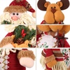 image:imageSumind 3 Pcs Christmas Sitting Doll Santa Claus Snowman Reindeer Sitter Christmas Ornament with Long Legs Xmas Figurines Plush for Table Fireplace Home DecorationChristmas
