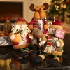 image:imageSumind 3 Pcs Christmas Sitting Doll Santa Claus Snowman Reindeer Sitter Christmas Ornament with Long Legs Xmas Figurines Plush for Table Fireplace Home DecorationChristmas