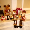 image:imageSumind 3 Pcs Christmas Sitting Doll Santa Claus Snowman Reindeer Sitter Christmas Ornament with Long Legs Xmas Figurines Plush for Table Fireplace Home DecorationChristmas