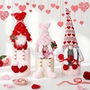 image:imageSumind 3 Pcs Christmas Sitting Doll Santa Claus Snowman Reindeer Sitter Christmas Ornament with Long Legs Xmas Figurines Plush for Table Fireplace Home DecorationValentines Day