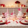 image:imageSumind 3 Pcs Christmas Sitting Doll Santa Claus Snowman Reindeer Sitter Christmas Ornament with Long Legs Xmas Figurines Plush for Table Fireplace Home DecorationPink Heart