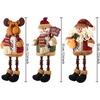 image:imageSumind 3 Pcs Christmas Sitting Doll Santa Claus Snowman Reindeer Sitter Christmas Ornament with Long Legs Xmas Figurines Plush for Table Fireplace Home DecorationChristmas