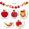 image:imageSumind 3 Pieces Shana Tova Banner Rosh Hashanah Banner Jewish New Year Garland Jewish Holiday Greetings Paper Garland Jewish New Year Party Decorations