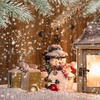 image:imageSumind 4 Bags Snow Fluffy Decoration Artificial Snow Faux Snow Christmas Snow Blanket Artificial Fake Snow Indoor Blanket Snow for Xmas Party Winter Village Home Decor Blue Glitter StyleBlue