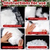 image:imageSumind 4 Bags Snow Fluffy Decoration Artificial Snow Faux Snow Christmas Snow Blanket Artificial Fake Snow Indoor Blanket Snow for Xmas Party Winter Village Home Decor Blue Glitter StyleBlue