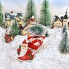 image:imageSumind 4 Bags Snow Fluffy Decoration Artificial Snow Faux Snow Christmas Snow Blanket Artificial Fake Snow Indoor Blanket Snow for Xmas Party Winter Village Home Decor Blue Glitter StyleBlue