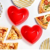 image:imageSumind 4 Pack Valentine Heart Shaped Bowl Cute Ceramic Bowl Red Candy Dish Heart Shaped Plates for Home Fruit Salad Soup Cereal Snacks Dessert Pudding Kitchen Household Cooking Gifts45 x 37 InchRed
