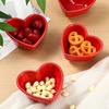 image:imageSumind 4 Pack Valentine Heart Shaped Bowl Cute Ceramic Bowl Red Candy Dish Heart Shaped Plates for Home Fruit Salad Soup Cereal Snacks Dessert Pudding Kitchen Household Cooking Gifts45 x 37 InchRed
