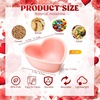 image:imageSumind 4 Pack Valentine Heart Shaped Bowl Cute Ceramic Bowl Red Candy Dish Heart Shaped Plates for Home Fruit Salad Soup Cereal Snacks Dessert Pudding Kitchen Household Cooking Gifts45 x 37 InchPink
