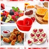 image:imageSumind 4 Pack Valentine Heart Shaped Bowl Cute Ceramic Bowl Red Candy Dish Heart Shaped Plates for Home Fruit Salad Soup Cereal Snacks Dessert Pudding Kitchen Household Cooking Gifts45 x 37 InchRed