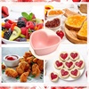 image:imageSumind 4 Pack Valentine Heart Shaped Bowl Cute Ceramic Bowl Red Candy Dish Heart Shaped Plates for Home Fruit Salad Soup Cereal Snacks Dessert Pudding Kitchen Household Cooking Gifts45 x 37 InchPink