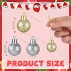 image:imageSumind 48 Pcs Christmas Mini Balls Ornaments Miniature Glitter Balls Xmas Tree Small Hanging Decorations Pendants for Holiday Party Wedding DIY Craft Home Decor Glitter Colors08 InchGold  Silver