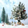 image:imageSumind 48 Pcs Christmas Mini Balls Ornaments Miniature Glitter Balls Xmas Tree Small Hanging Decorations Pendants for Holiday Party Wedding DIY Craft Home Decor Glitter Colors08 InchGold  Silver