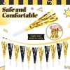 image:imageSumind 48 Pcs Gold and Silver Noise Makers Metallic Fringed Party Blowers Horns Whistles Noisemakers Party Favors for Adults Birthday Graduation Sporting Events Celebration Surprise SuppliesGold and Black