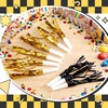 image:imageSumind 48 Pcs Silver Noise Makers Metallic Fringed Party Blowers Horns Whistles Noisemakers Party Favors for Adults Birthday Graduation Sporting Events Celebration Surprise SuppliesGold and Black