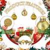 image:imageSumind 48 Pieces Christmas Mini Balls Ornaments 12 Inch Miniature Glitter Balls Xmas Tree Small Hanging Decorations Pendants for Holiday Party Wedding Home DIY Craft DecorClassic StyleRedGold