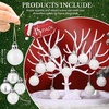 image:imageSumind 48 Pieces Christmas Mini Balls Ornaments 12 Inch Miniature Glitter Balls Xmas Tree Small Hanging Decorations Pendants for Holiday Party Wedding Home DIY Craft DecorClassic StyleRedWhite