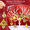 image:imageSumind 48 Pieces Christmas Mini Balls Ornaments 12 Inch Miniature Glitter Balls Xmas Tree Small Hanging Decorations Pendants for Holiday Party Wedding Home DIY Craft DecorClassic StyleRedGold
