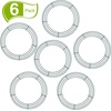 image:imageSumind 6 Pieces 14 Inch Wire Wreath Frame Round Wreath Metal Wire Rings Dark Green Making Rings for Christmas Floral Home Party Decoration DIY Crafts
