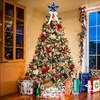 image:imageSumind 98 x 118 Inch Christmas Star Tree Topper Glittered Star Metal Plug in Treetop Ornaments with Bow and 30 LED String Light for Christmas Tree Indoor Holiday Party DecorationBlackBlack