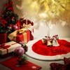 image:imageSumind Mini Christmas Tree Skirt 15 Inch Xmas Tree Skirt Miniature Christmas Skirt Decor for Xmas New Year Holiday Party Home OrnamentsRedWhitePlushRedwhite