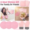 image:imageSumind Pink Oven Mitts and Pot Holders 7 Sets Heat Resistant Kitchen Gloves Pads Pot Holders for Women Gifts Kitchen Accessories GiftPink WhiteRubber CottonStripesPink