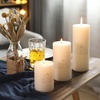 image:imageSumind Set of 12 Pillar Candles Bulk 3x 4 6 8 Dripless Unscented Poured Candles Long Clean Burning Tapers for Wedding Rustic Party Spa Bath Home Decor Relaxation All OccasionsIvoryIvory