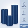 image:imageSumind Set of 12 Pillar Candles Bulk 3x 4 6 8 Dripless Unscented Poured Candles Long Clean Burning Tapers for Wedding Rustic Party Spa Bath Home Decor Relaxation All OccasionsIvoryNavy Blue