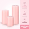 image:imageSumind Set of 12 Pillar Candles Bulk 3x 4 6 8 Dripless Unscented Poured Candles Long Clean Burning Tapers for Wedding Rustic Party Spa Bath Home Decor Relaxation All OccasionsIvoryPink