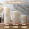 image:imageSumind Set of 12 Pillar Candles Bulk 3x 4 6 8 Dripless Unscented Poured Candles Long Clean Burning Tapers for Wedding Rustic Party Spa Bath Home Decor Relaxation All OccasionsIvoryIvory