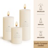 image:imageSumind Set of 12 Pillar Candles Bulk 3x 4 6 8 Dripless Unscented Poured Candles Long Clean Burning Tapers for Wedding Rustic Party Spa Bath Home Decor Relaxation All OccasionsIvoryIvory