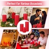 image:imageSumind Set of 12 Pillar Candles Bulk 3x 4 6 8 Dripless Unscented Poured Candles Long Clean Burning Tapers for Wedding Rustic Party Spa Bath Home Decor Relaxation All OccasionsIvoryRed