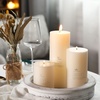 image:imageSumind Set of 12 Pillar Candles Bulk 3x 4 6 8 Dripless Unscented Poured Candles Long Clean Burning Tapers for Wedding Rustic Party Spa Bath Home Decor Relaxation All OccasionsIvoryIvory