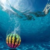 image:imageSumind Swimming Pool Gaming Ball 9 Inch Underwater Ball with Hose Adapter for Under Water Passing Dribbling Diving for AdultGradient StyleGradient Style