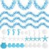 image:image40FT Under The Sea Party Decorations Ocean Classroom Decor with 30 Pcs Resin Starfish Seashell Seahorse Hanging Ornaments Birthday Nautical Party Decor for Classroom Home Bar Blue Summer Beach Garland