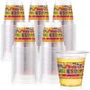 image:imageSumind 100 Pcs 12 oz Lets Fiesta Cups Plastic Mexican Cups Cinco De Mayo Party Decorations Clear Disposable Mug for Fiesta Taco Birthday Party Drinkware Supplies DecorationsClassic StyleBright Style