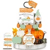 image:imageSumind 15 Pcs Fall Decorations for Home Fall Tiered Tray Decor SetPumpkin  Maple Leaves Pumpkin Wooden Signs Thanksgiving Table Signs Rustic Farmhouse Tabletop Centerpieces Autumn Harvest DecorGnomes