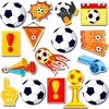 image:imageSumind 16 Pcs Sport Locker Magnets Sport Ball Player Fridge Magnetic for Locker Decorations American Flag Car Magnets Stickers Refrigerator Decor Party Supplies for Door Kitchen Office FridgeSoccer