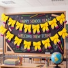 image:imageSumind 2 Pcs Back to School Decorations Banner 7 ft Felt Pencil Bow Garland 3D First Day of School Hanging Backdrop Ornament for Classroom Pencil Teacher Party Decoration Gift98 ftBlue White3 PcsYellow