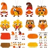 image:imageSumind 24 Sets Fall Leaves Ornaments Decorations Autumn Fall Craft Kit for Kids Sets Owl Cutouts DIY Fun Pumpkin Owl Decoration Home Activities for Birthday Thanksgiving Holiday Classroom Party Favors