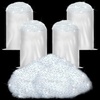 image:imageSumind 4 Bags Snow Fluffy Decoration Artificial Snow Faux Snow Christmas Snow Blanket Artificial Fake Snow Indoor Blanket Snow for Xmas Party Winter Village Home Decor Blue Glitter StyleBlue