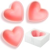 image:imageSumind 4 Pack Valentine Heart Shaped Bowl Cute Ceramic Bowl Red Candy Dish Heart Shaped Plates for Home Fruit Salad Soup Cereal Snacks Dessert Pudding Kitchen Household Cooking Gifts45 x 37 InchPink