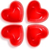 image:imageSumind 4 Pack Valentine Heart Shaped Bowl Cute Ceramic Bowl Red Candy Dish Heart Shaped Plates for Home Fruit Salad Soup Cereal Snacks Dessert Pudding Kitchen Household Cooking Gifts45 x 37 InchRed